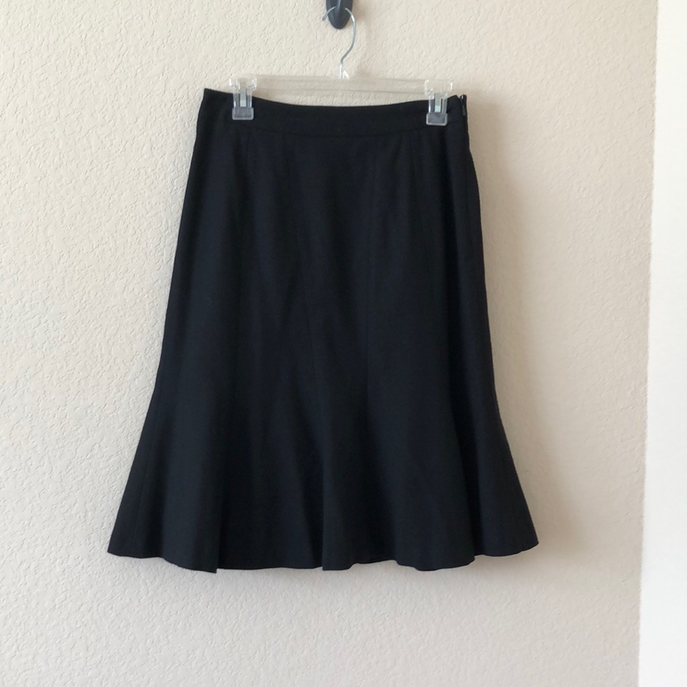 Black wool skirt